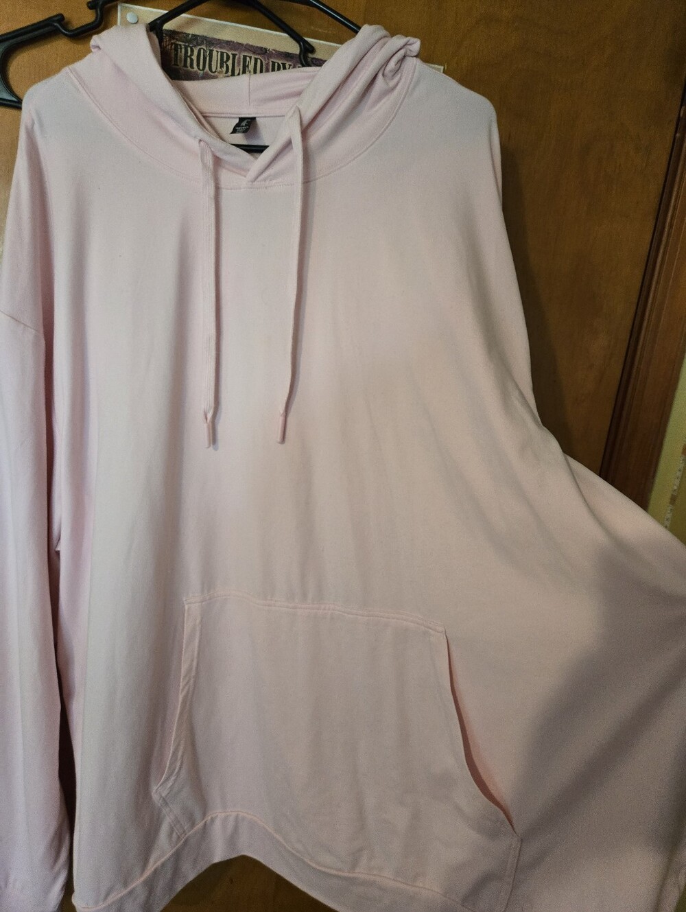NWOT Comfrt AllDayJersey Lightweight Hoodie Pastel Pink 3X - Picture 2 of 5